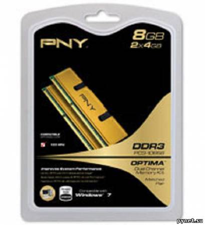 PNY выпускает комплекты оперативной памяти DDR3 объемом 4 и 8 ГБ