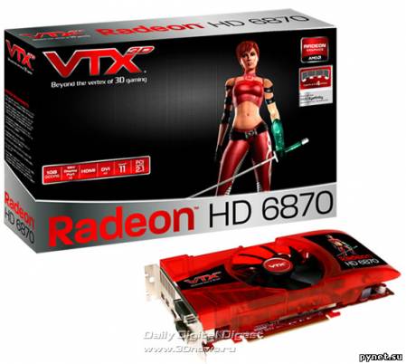 VTX3D Radeon HD 6870 с мощным красным кулером