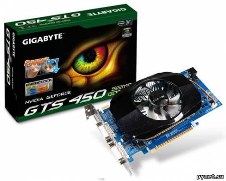 Видеокарта GIGABYTE GeForce GTS 450 с 512 Мбайт памяти