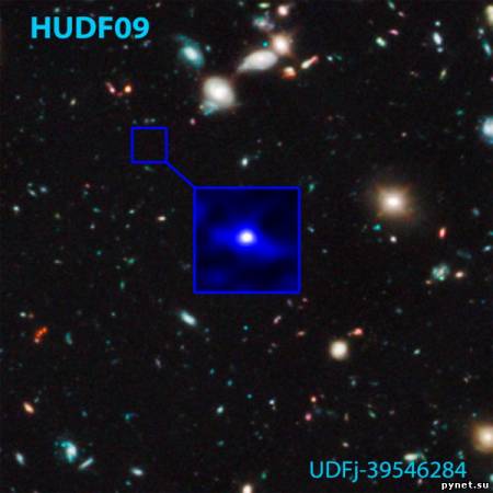 Хаббл нашел самую удаленную и древнюю галактику во Вселенной. Изображение 1
