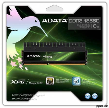 Модули памяти A-Data DDR3-2133/1866 объёмом 8 Гбайт. Изображение 1