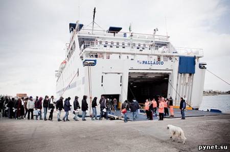 Итальянские власти вывозят мигрантов с Лампедузы. Изображение 1