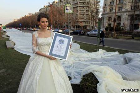 Cамое длинное свадебное платье в мире