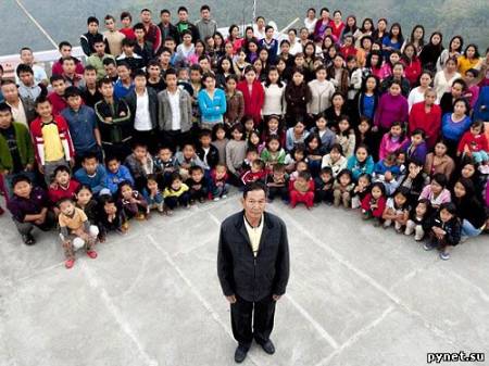 Зион Чан - глава самой большой семьи в мире