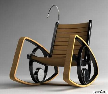 Кресло-качалка превращает кинетическую энергию в электричество. Изображение 1