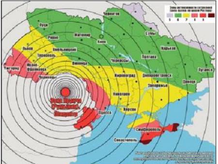Украине прогнозируют землетрясения силой до 9-ти баллов