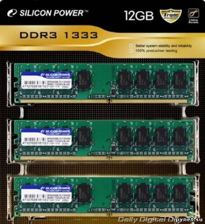 Память DDR3-1333 от Silicon Power в наборах по 8 и 12 ГбПамять DDR3-1333 от Silicon Power в наборах по 8 и 12 Гб